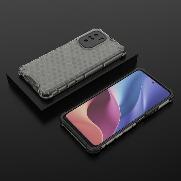 Honeycomb Armor Bumper Skal Redmi Poco J2 - Svart Svart