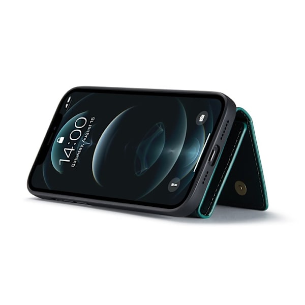 DG.MING M1 Series Magnet Wallet Mobilskal för iPhone 13 - Grön