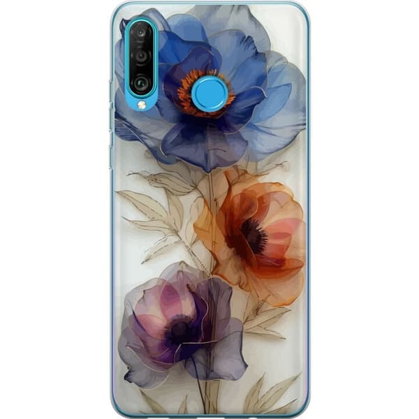 Mobilcover til Huawei P30 lite med Silke blomster
