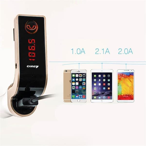 Bil Bluetooth MP3-Spelare FM-Sändare USB-Billaddare G7 - Silver Silver