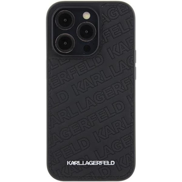 KARL LAGERFELD iPhone 15 Pro Mobilskal Quilted K Pattern - Svart