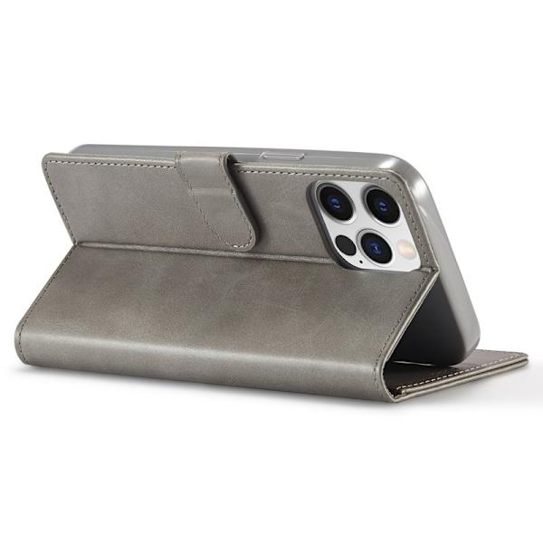 LC.IMEEKE iPhone 15 Pro Max Plånboksfodral Konstläder - Grå