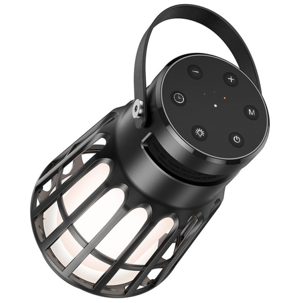 Hoco Trådlös Högtalare Bluetooth Med Camping Ficklampa - Svart