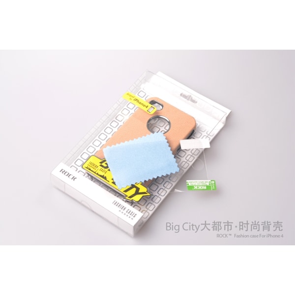 Rock iPhone4/4S BigCity back shell + Skärmskydd (Lila)