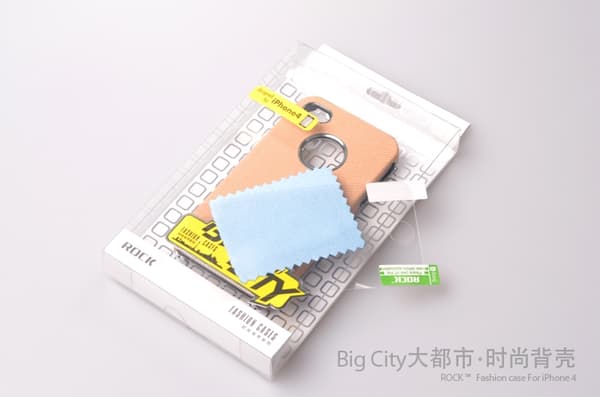Rock iPhone4/4S BigCity back shell + Skärmskydd (Lila) Lila