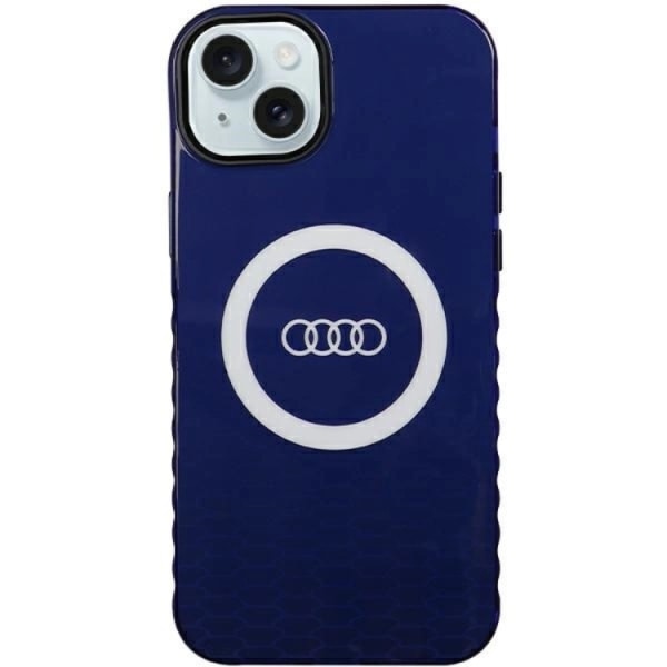 Audi iPhone 15/14 Plus Mobilskal Magsafe IML Big Logo - Blå