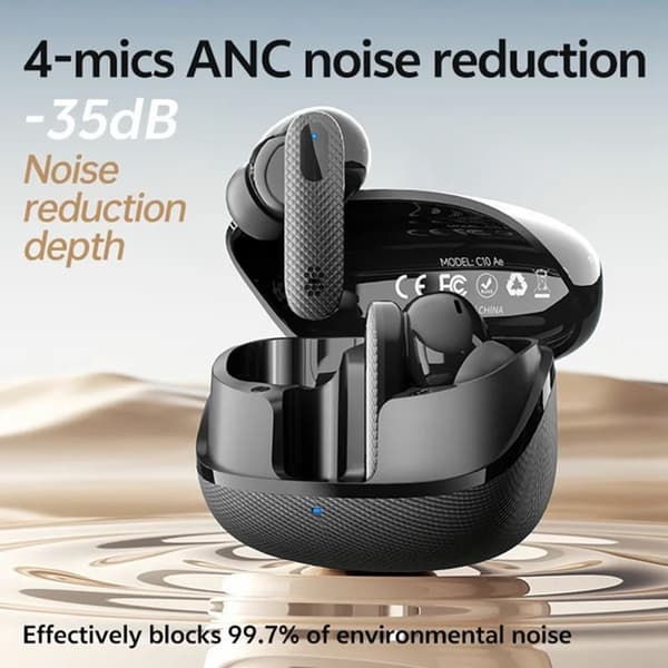 FINEBLUE Stereo TWS Trådlösa Bluetooth Hörlurar In-Ear Dual Mic ANC