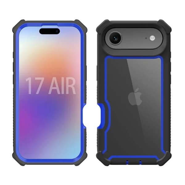 Mobilskal till iPhone 17 Air TPU + PC Shockproof - Svart/Blå Blå