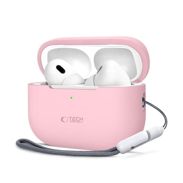 Tech-Protect Apple Airpods Pro 1/2 Taske Silikone - Støvet Lyserød Rosa