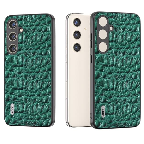 ABEEL Mobilskal till Samsung Galaxy S24 Äkta Läder Grön