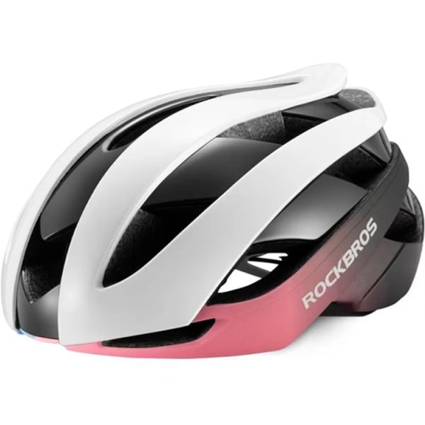 Rockbros Cykelhjelm L - Pink/Hvid