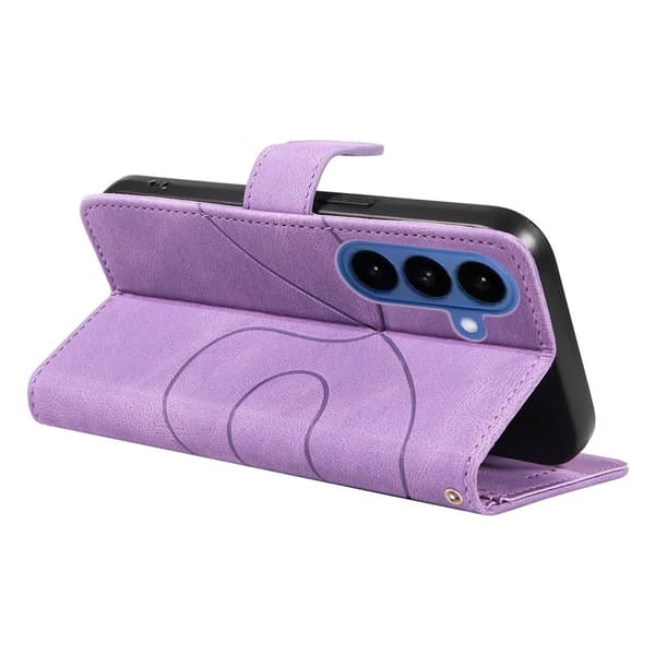Samsung Galaxy S26 / S26 Pro Plånboksfodral Ställ Konstläder - Lila