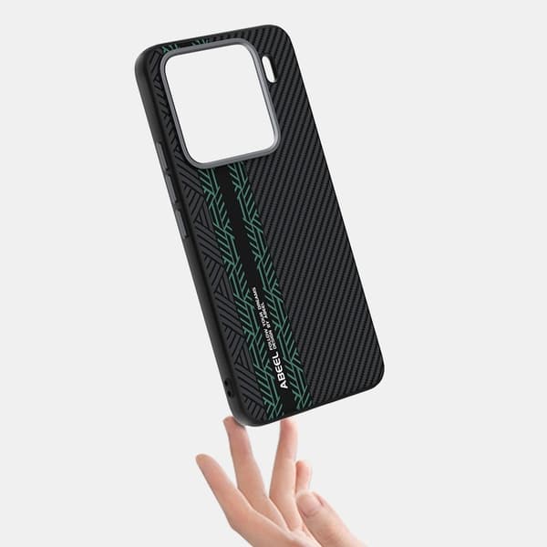ABEEL Mobilskal till Xiaomi 15 Pro PC TPU Aluminium PU Läder - Textur 2