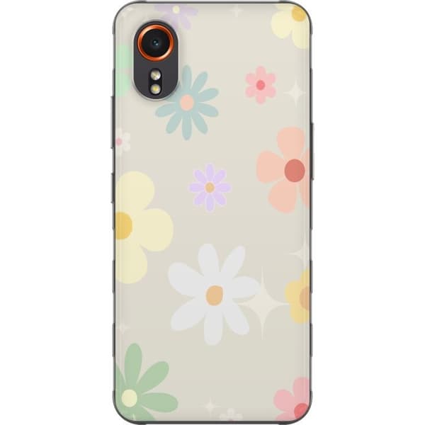 Taske til Samsung Galaxy Xcover7 med fejende blomster