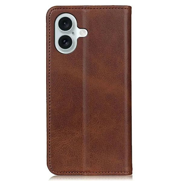 iPhone 17 Plånboksfodral Äkta läder - Coffee Brun