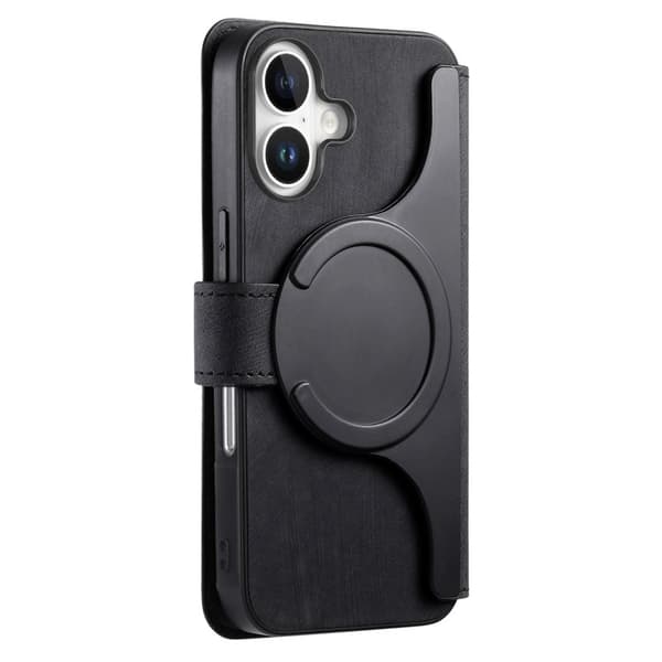 CASENEO iPhone 16 Plånboksfodral Konstläder - Svart