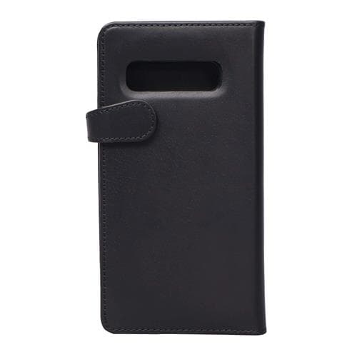 BUFFALO Ægte Læder Pung Taske til Samsung S10+ - Sort Black