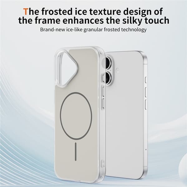 Mobilskal till iPhone 17 MagSafe Skin Touch TPU PC - Vit Vit