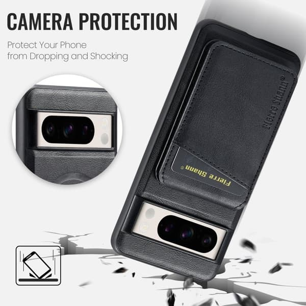 FIERRE SHANN 025 Google Pixel 8 Pro Fodral PU+TPU - Svart