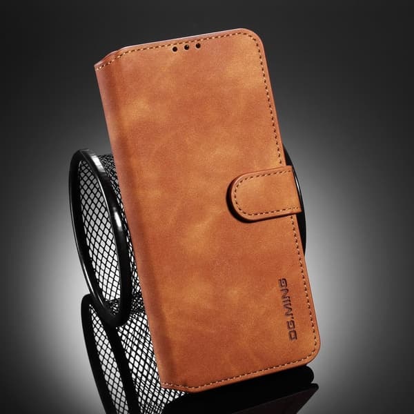 DG.MING Retro Plånboksfodral Konstläder för Samsung Galaxy A32 5G - Brun