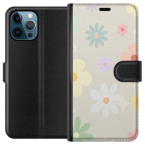 Apple iPhone 12 Pro Max Pung Taske med Fejende Blomster