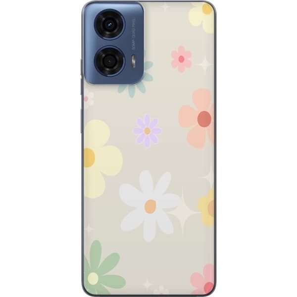 Mobilskal till Motorola Moto G04 med fejdande blommor