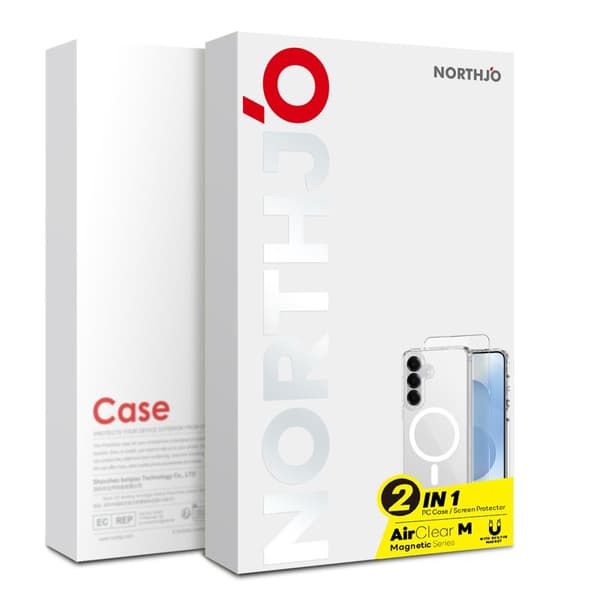 NORTHJO Mobilskal för Samsung Galaxy S26 Magnetiskt PC + TPU - Transparent