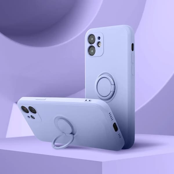Telefontaske til iPhone 17 Pro Max Silikone Ring - Lilla Lila