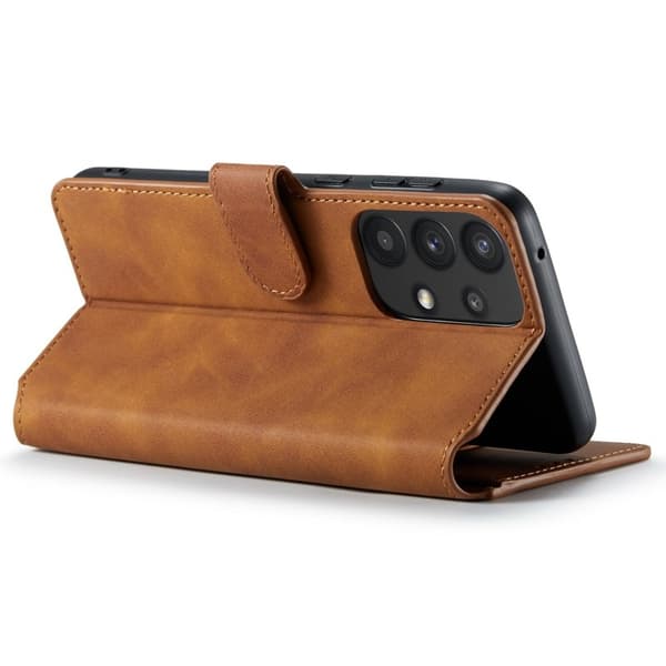 DG.MING Samsung Galaxy A33 5G Konstläder Plånboksfodral Retro Brun