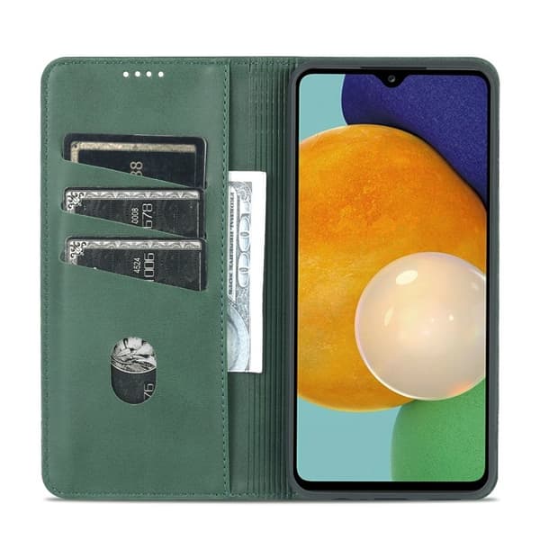 AZNS Samsung Galaxy A13 Plånboksfodral i Konstläder - Grön