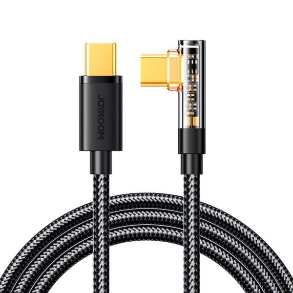 Joyroom Vinklet USB-C til USB-C Kabel 100W 1,2 m - Sort