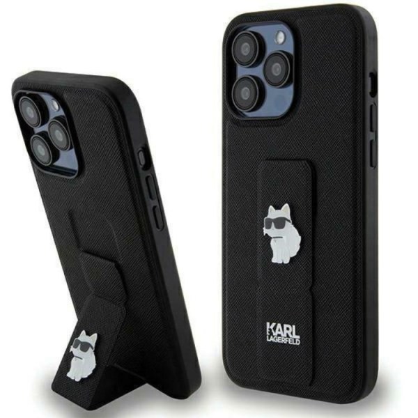 KARL LAGERFELD iPhone 13 Pro Max Mobilskal Gripstand Pins - Svar