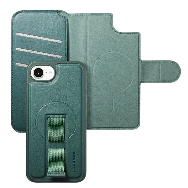 CASENEO iPhone 16e Plånboksfodral Konstläder - Grön