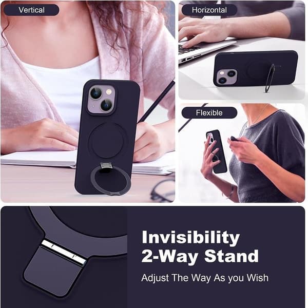 iPhone 15 Plus -puhelimen kuori Magsafe Liquid Silicone - Lila Lila