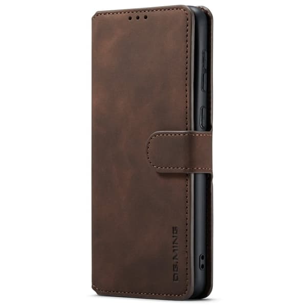 DG.MING Samsung Galaxy A33 5G Konstläder Plånboksfodral Retro Brun