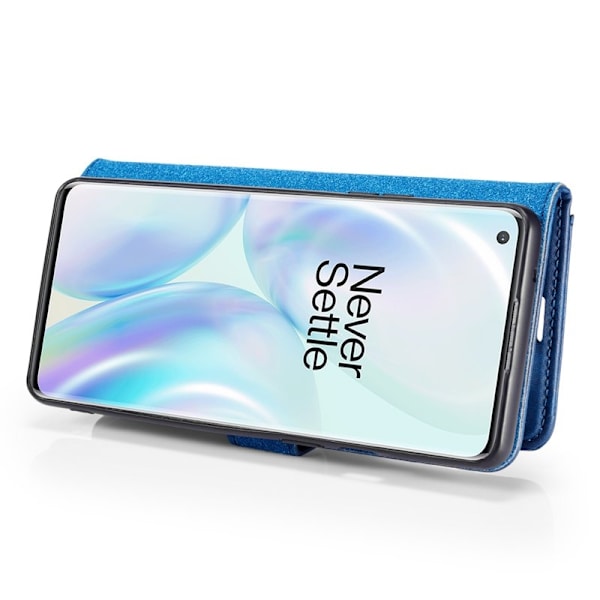 DG.MING OnePlus 8 Pro Plånboksfodral 2-i-1 Äkta läder Blå