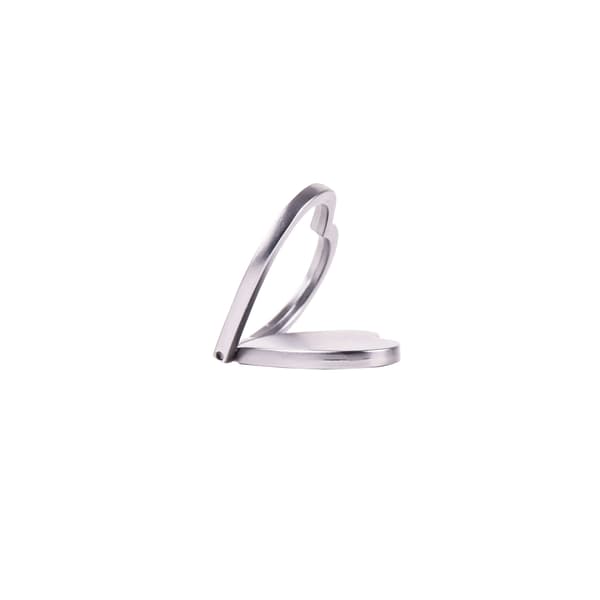 GEAR MobilRing Hjerte Matt Roterende Fingerholder med Stativfunktion Silver