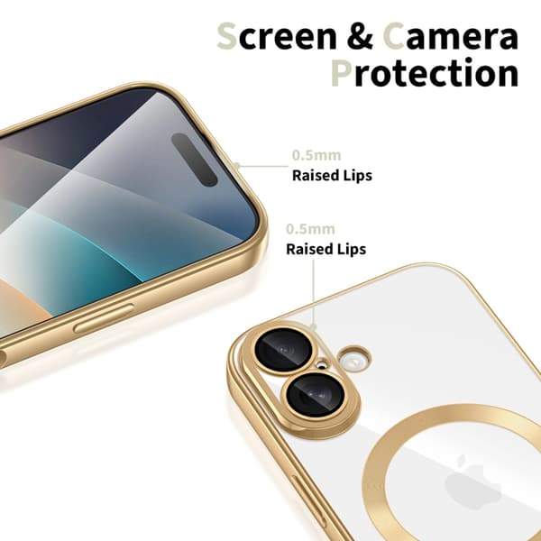Tech-Protect telefontaske til iPhone 17 Magsafe Flex - skinnende guld Guld