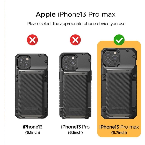 VRS DESIGN Damda Glide Pro -kotelo iPhone 13 Pro Max - musta