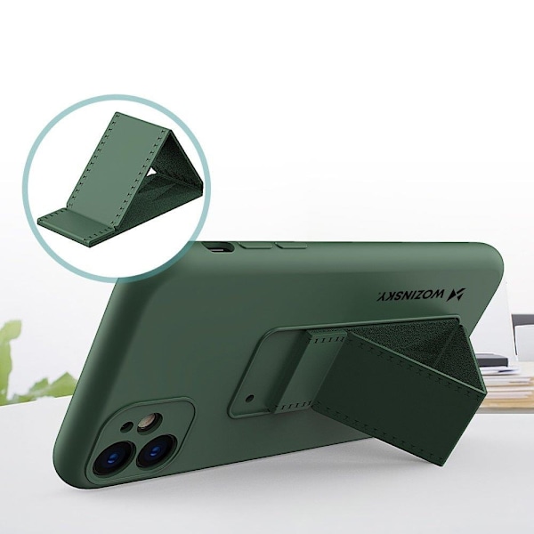 Wozinsky Kickstand Silikon Skal iPhone 12 & 12 Pro - Mint Grön