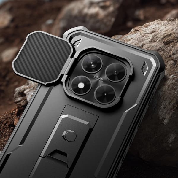 Tech-Protect Mobilskal För Xiaomi Redmi Note 15 Pro 5G Kevlar Cam Plus 2-Set Svart