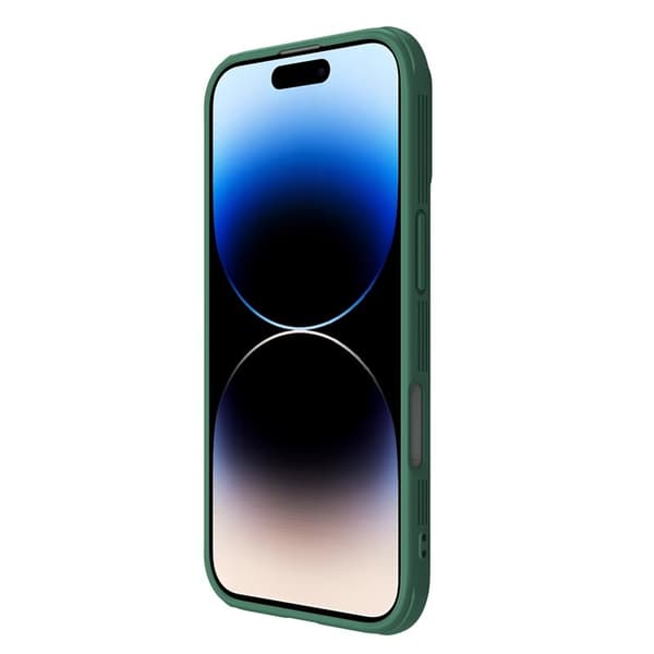 NILLKIN Camshield Pro Mobilskal till iPhone 16 Plus med Kameraskydd Grön