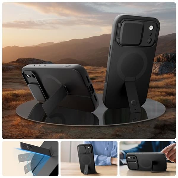 Tech-Protect Telefontaske til iPhone 17 Pro Magsafe Kevlar Aura - Sort Svart