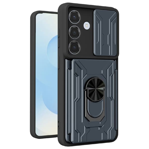 Mobilskal för Samsung Galaxy S26 Plus PC + TPU Kickstand - Titangrå