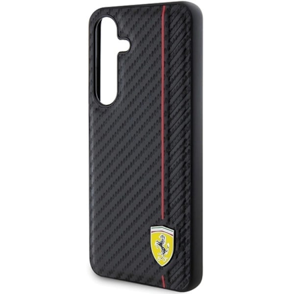 Ferrari Galaxy S24 Plus Mobilskal Carbon Printed Line - Svart Svart