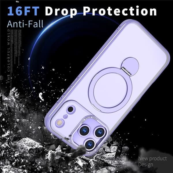 Mobilskal till iPhone 17 Pro MagSafe Rotating Kickstand Lila