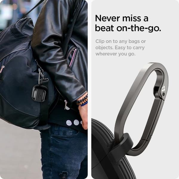 Spigen Galaxy Buds 3/3 Pro Etui Rugged Armor - Sort Svart