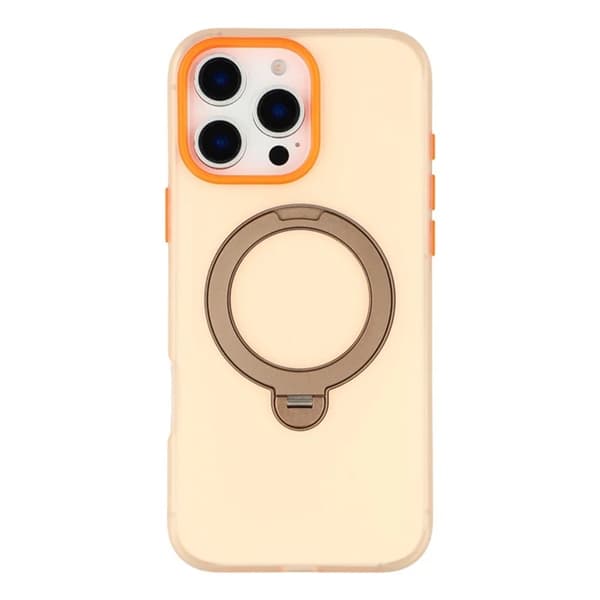 KIGC Mobilskal till iPhone 16 Pro Rotating Kickstand - Orange Orange