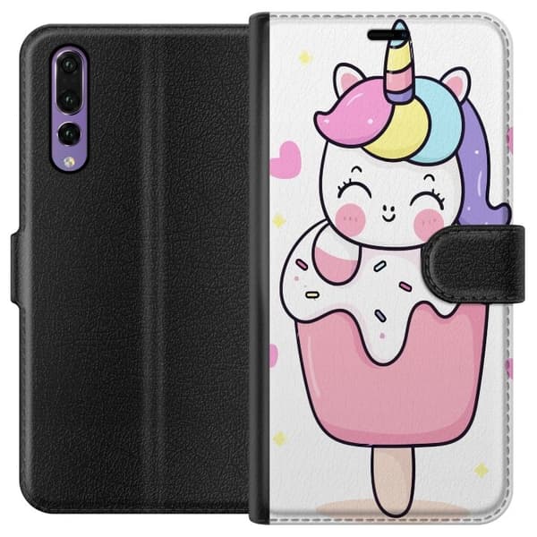 Plånboksfodral till Huawei P20 Pro med Glad enhörning