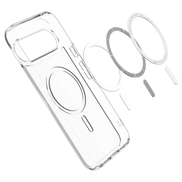 Spigen Mobilskal till Google Pixel 10/10 Pro Magsafe Ultra Hybrid - Clear/Vit Vit